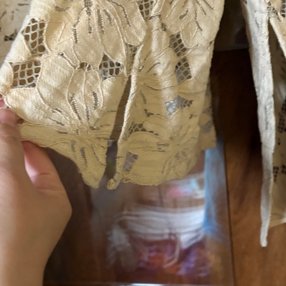 Free People Ivory Romona Lace Tie-Up Jacket - Picture 5 of 7